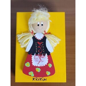 Wooden Doll Trinket Box #A20